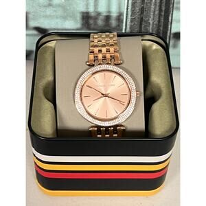 Michael Kors MK3192 Darci Rose Gold Dial Pave Bezel Ladies Watch